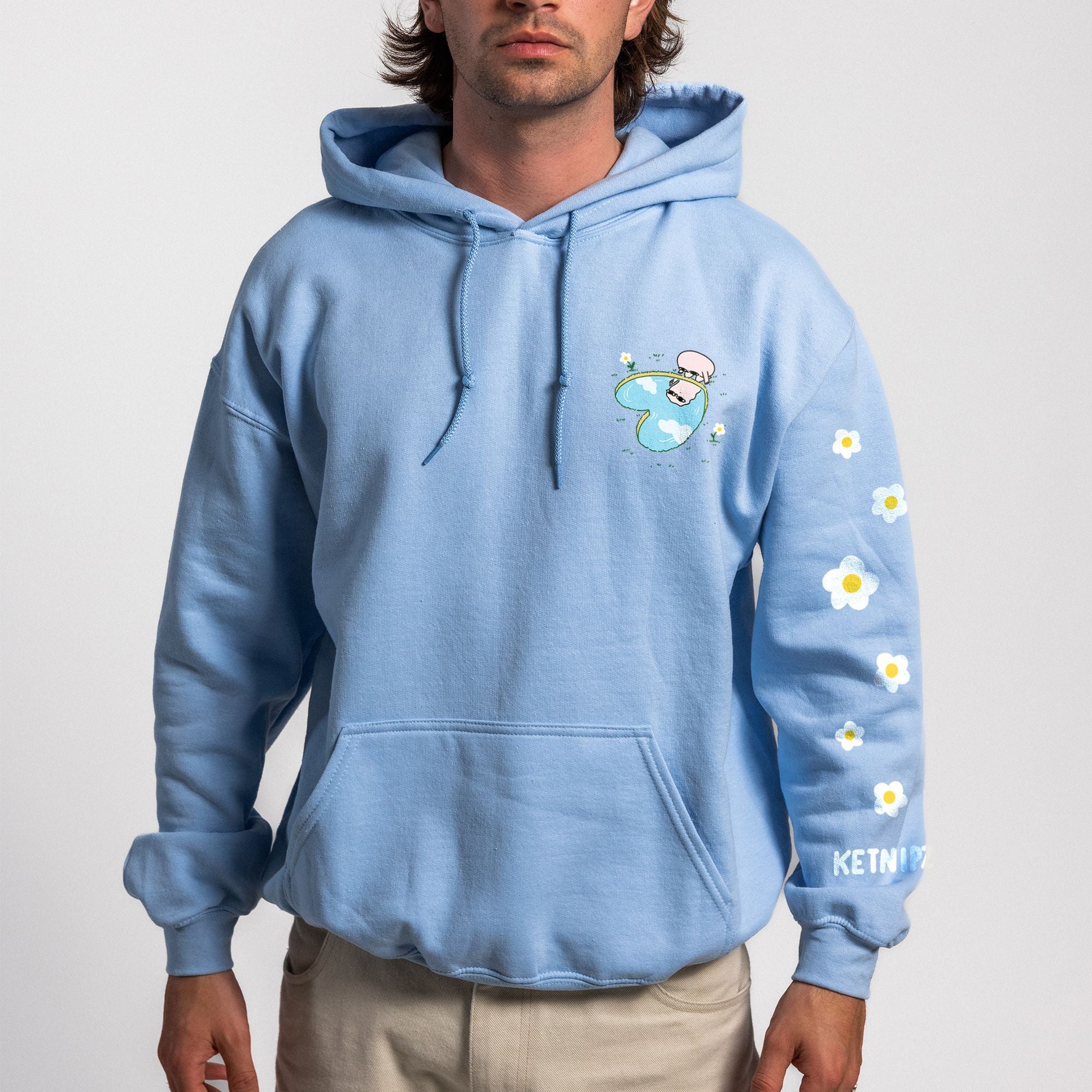 baby blue hoodie