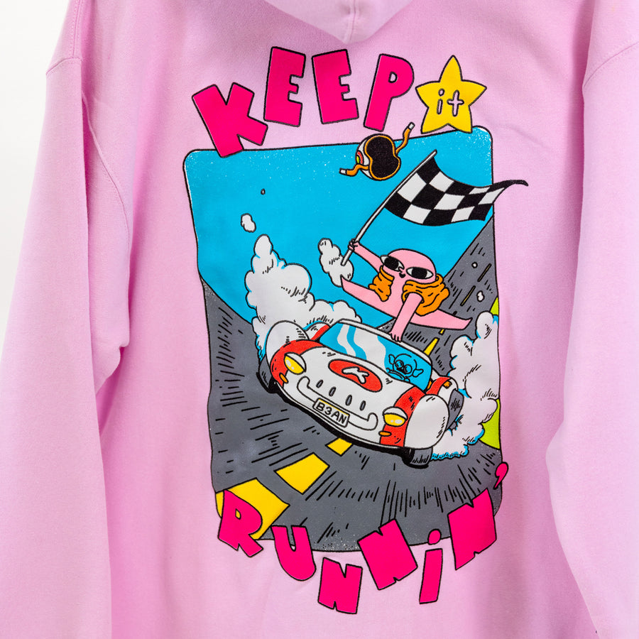 Keep Runnin' Light Pink Hoodie