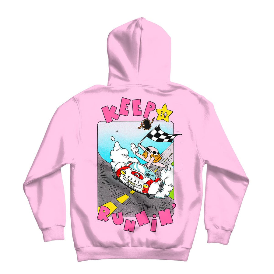 Keep Runnin' Light Pink Hoodie