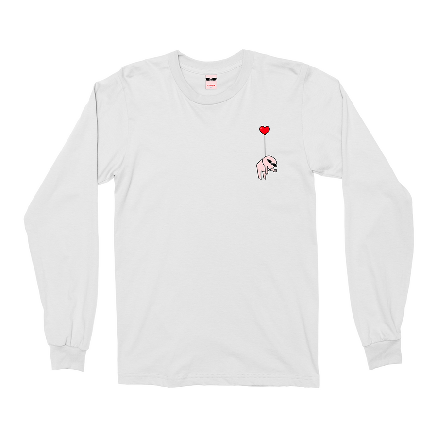 Hot Heart Balloon White Long Sleeve