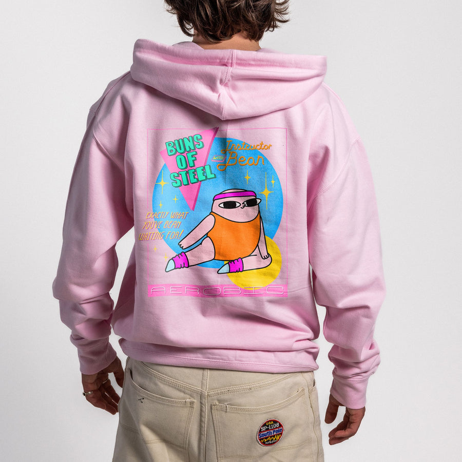 Buns of Steel Light Pink Hoodie